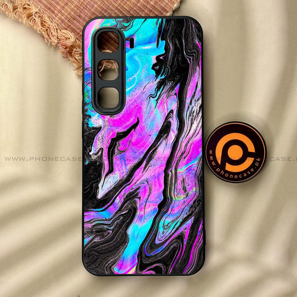 Infinix Hot 60 Pro Plus - Cosmic Inferno - Premium Metal Printed soft Bumper shock Proof Case