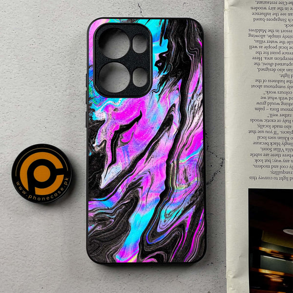 Oppo Reno 13 Pro - Cosmic Inferno - Premium Metal Printed Soft Bumper Shockproof Case