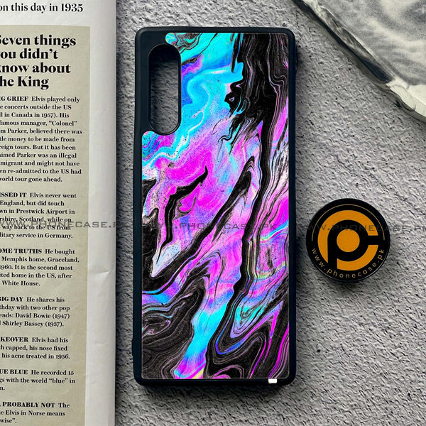 LG G9 - Cosmic Inferno - Premium Metal Printed soft Bumper shock Proof Case