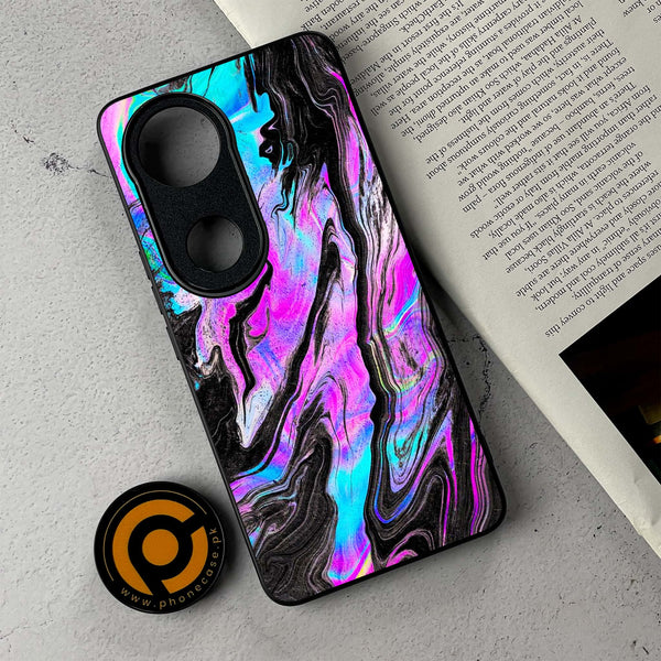 Vivo V50 - Cosmic Inferno - Premium Metal Printed Soft Bumper Shockproof Case