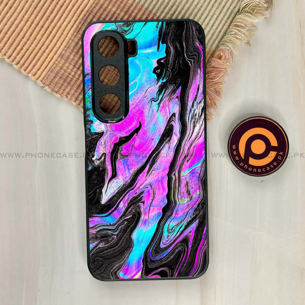 Infinix Hot 60i - Cosmic Inferno - Premium Metal Printed soft Bumper shock Proof Case