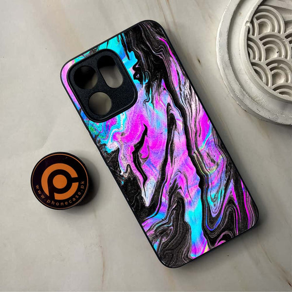 Oppo Reno 14F -  Cosmic Inferno - Premium Metal Printed Soft Bumper Shockproof Case