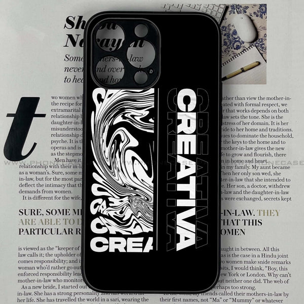 iPhone 15 Pro Max - Creative - Premium Printed Glass soft Bumper shock Proof Case