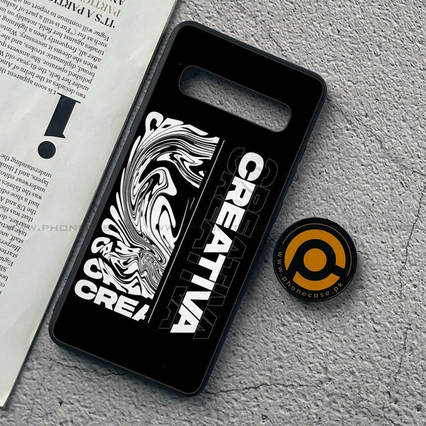 Samsung Galaxy S10 5G - Creative - Premium Printed Glass soft Bumper Shock Proof Case