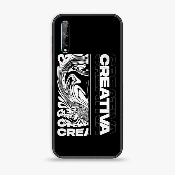 Huawei Y8p - Creative - Premium Printed Glass soft Bumper Shock Proof Case