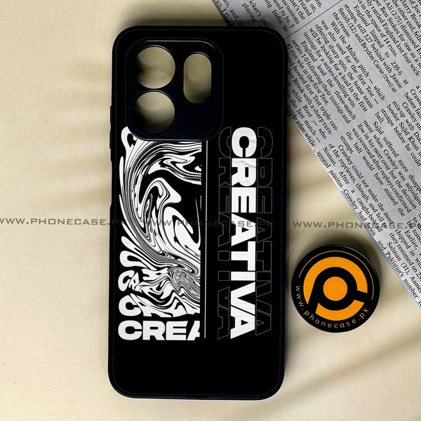 Infinix Smart 9 HD - Creative - Premium Metal Printed soft Bumper shock Proof Case