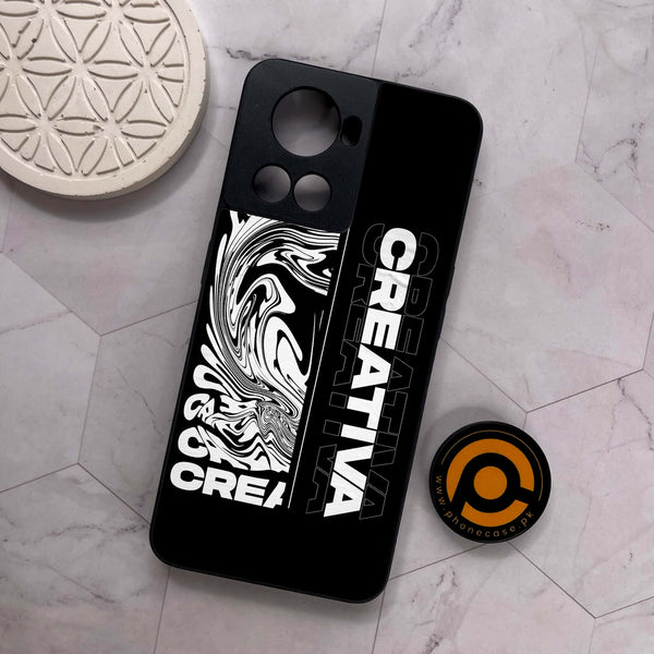 OnePlus 10R - Creative - Premium Metal Printed soft Bumper shock Proof Case