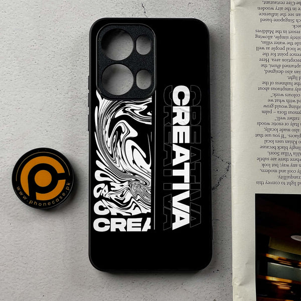 Oppo A6 Pro - Creative - Premium Metal Printed Soft Bumper Shockproof Case