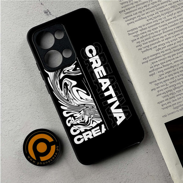 Oppo Reno 13 - Creative - Premium Metal Printed Soft Bumper Shockproof Case