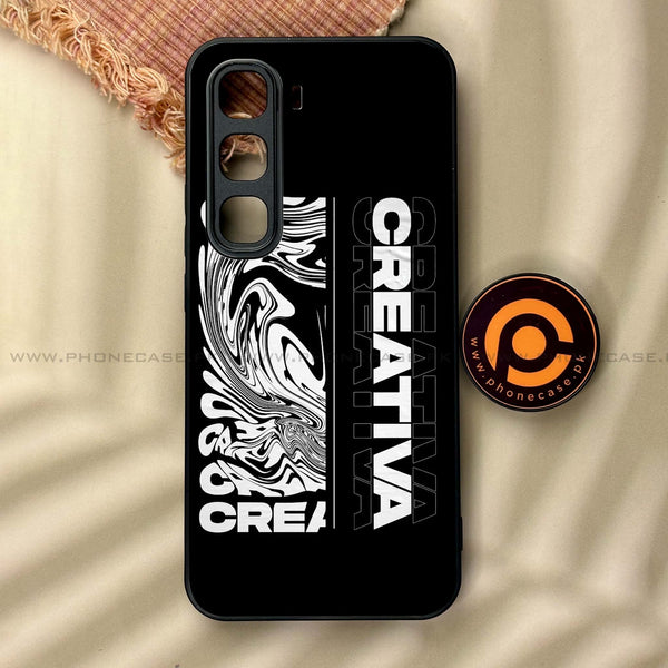 Infinix Hot 60 Pro - Creative - Premium Metal Printed soft Bumper shock Proof Case