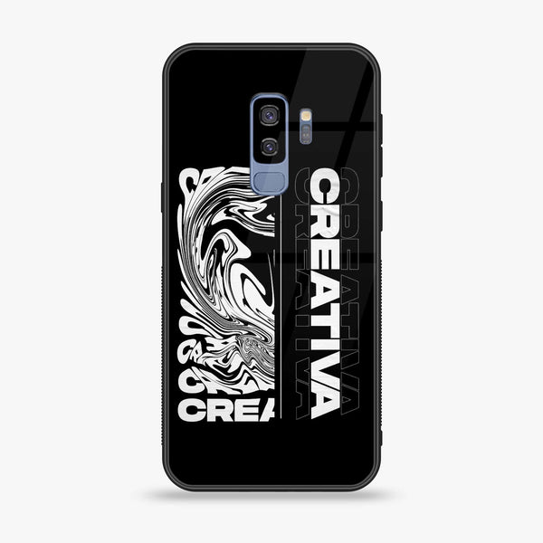 Samsung Galaxy S9 Plus - Creative - Premium Printed Glass soft Bumper Shock Proof Case