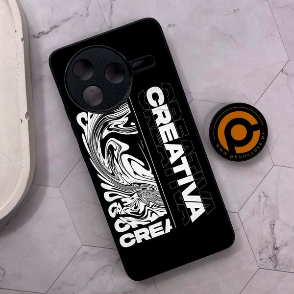 Xiaomi Poco F7 Pro 5G - Creative - Premium Metal Printed soft Bumper shock Proof Case