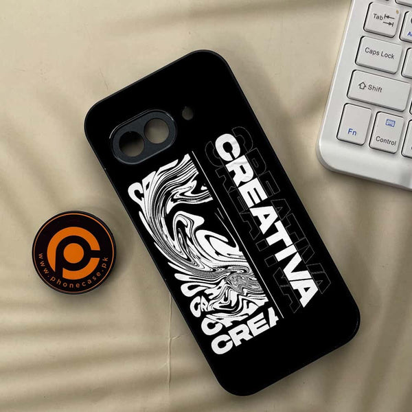 Google Pixel 9a - Creative - Premium Metal Printed soft Bumper Shock Proof Case