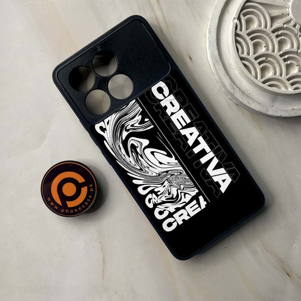 Xiaomi Poco F6 Pro - Creative - Premium Metal Printed soft Bumper shock Proof Case