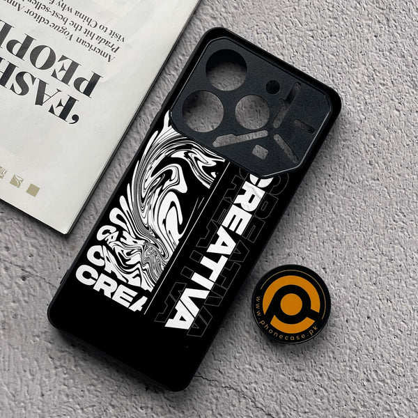 Tecno Pova 6 Neo - Creative - Premium Metal  Printed soft Bumper shock Proof Case
