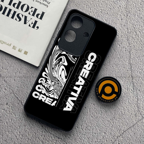 Realme Note 60x - Creative - Premium Metal  Printed soft Bumper shock Proof Case