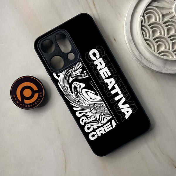 Oppo Reno 14 5G - Creative - Premium Metal Printed soft Bumper shock Proof Case