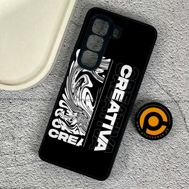 Infinix Hot 50 4G - Creative - Premium Metal Printed soft Bumper shock Proof Case