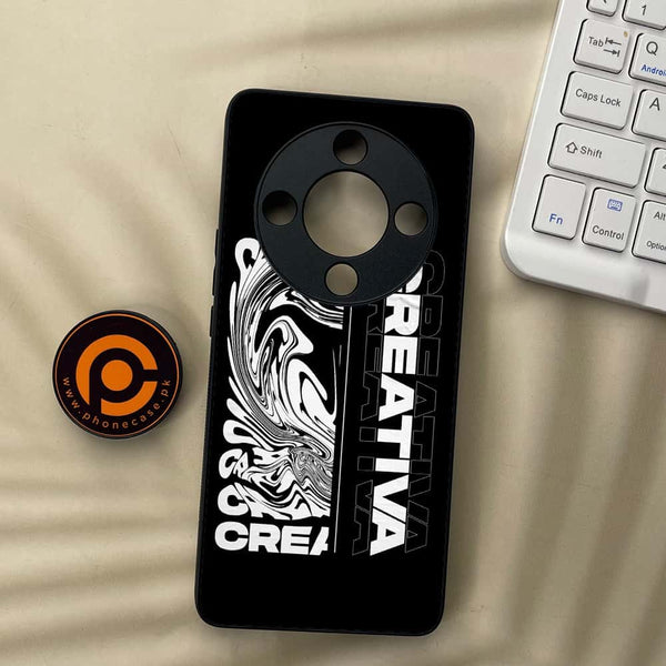 Honor x9b 5G - Creative - Premium Metal Printed soft Bumper shock Proof Case