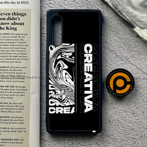 LG G9 - Creative - Premium Metal Printed soft Bumper shock Proof Case