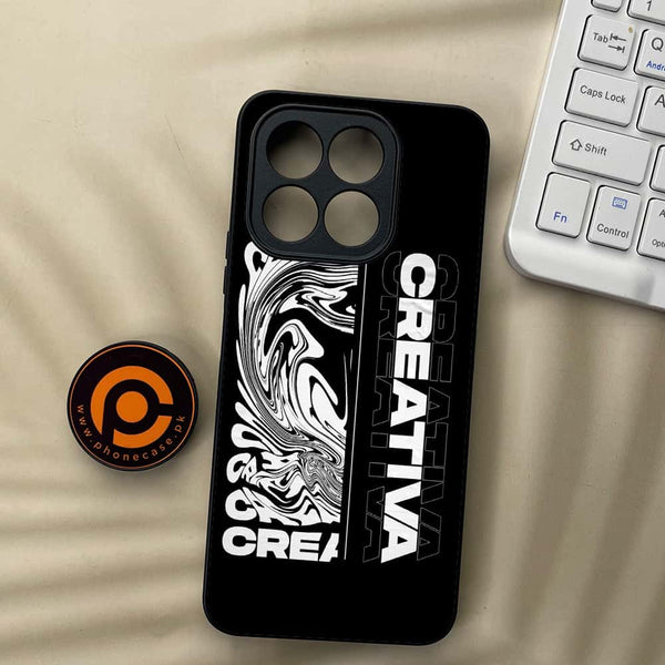 Honor X5b - Creative - Premium Metal Printed soft Bumper shock Proof Case