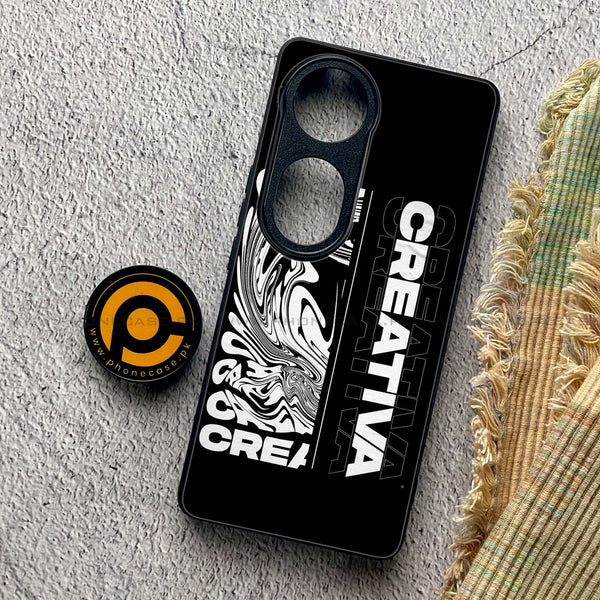Vivo V40 Pro - Creative - Premium Metal Printed soft Bumper shock Proof Case