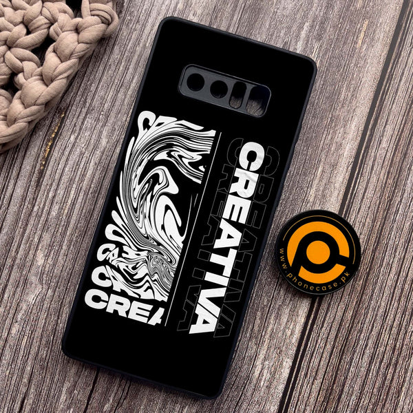 Samsung Galaxy Note 8 - Creative - Premium Metal Printed soft Bumper shock Proof Case
