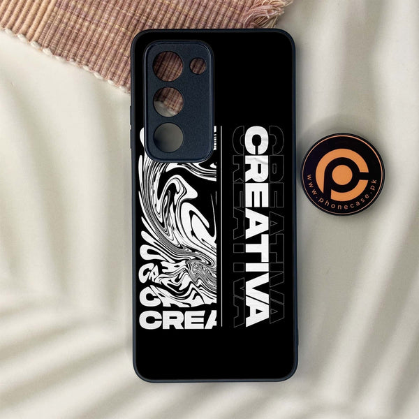 Oppo A5 2025 - Creative - Premium Metal Printed soft Bumper shock Proof Case  CS-40907