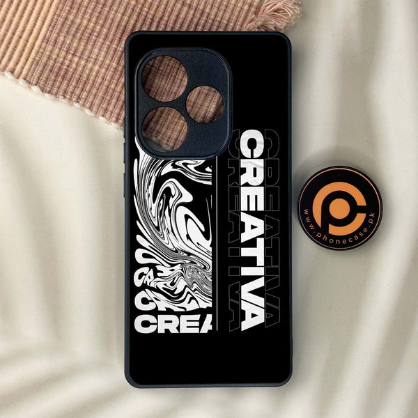 Realme GT 6 - Creative - Premium Metal Printed soft Bumper shock Proof Case