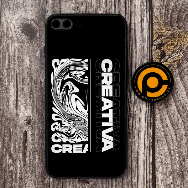 iPhone 7 Plus - Creative - Premium Metal Printed soft Bumper shock Proof Case