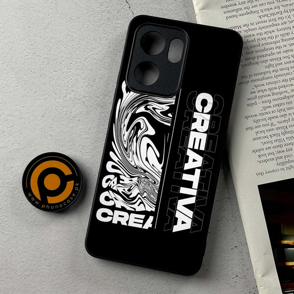 Oppo Reno 13F - Creative - Premium Metal Printed Soft Bumper Shockproof Case