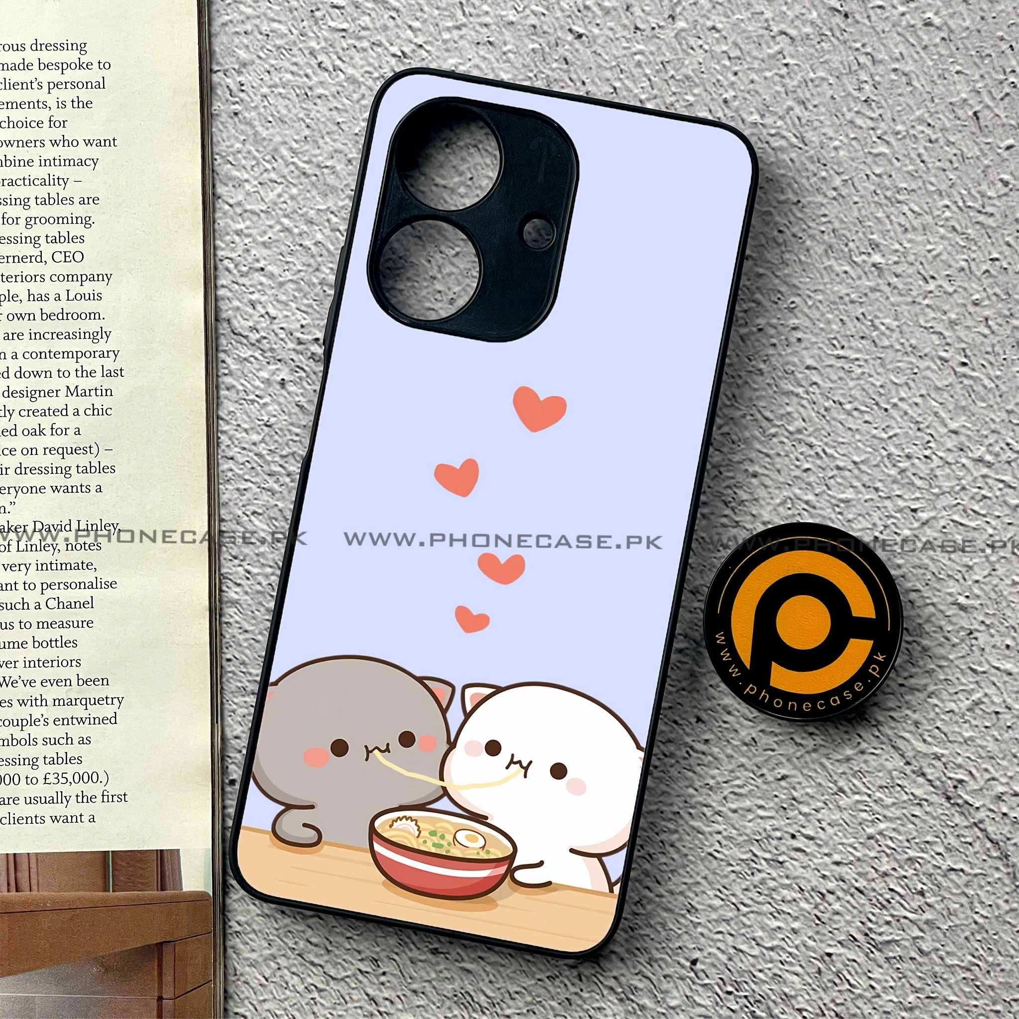 Realme Note 60 - Cute BuBu DuDu Series - Premium Printed Glass soft Bumper shock Proof Case