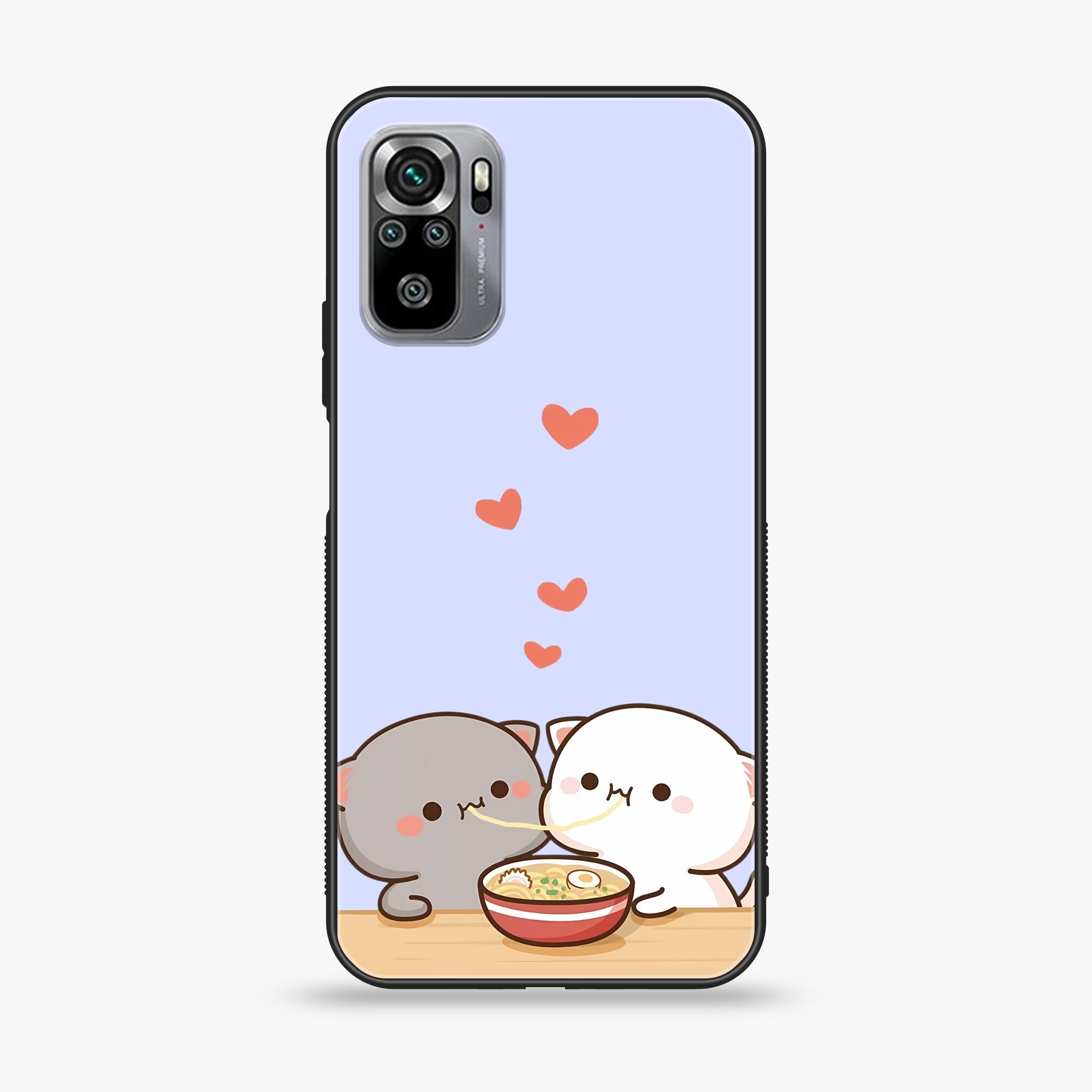 Xiaomi Redmi Note 10S- Cute BuBu DuDu Series - Premium Printed Glass soft Bumper shock Proof Case