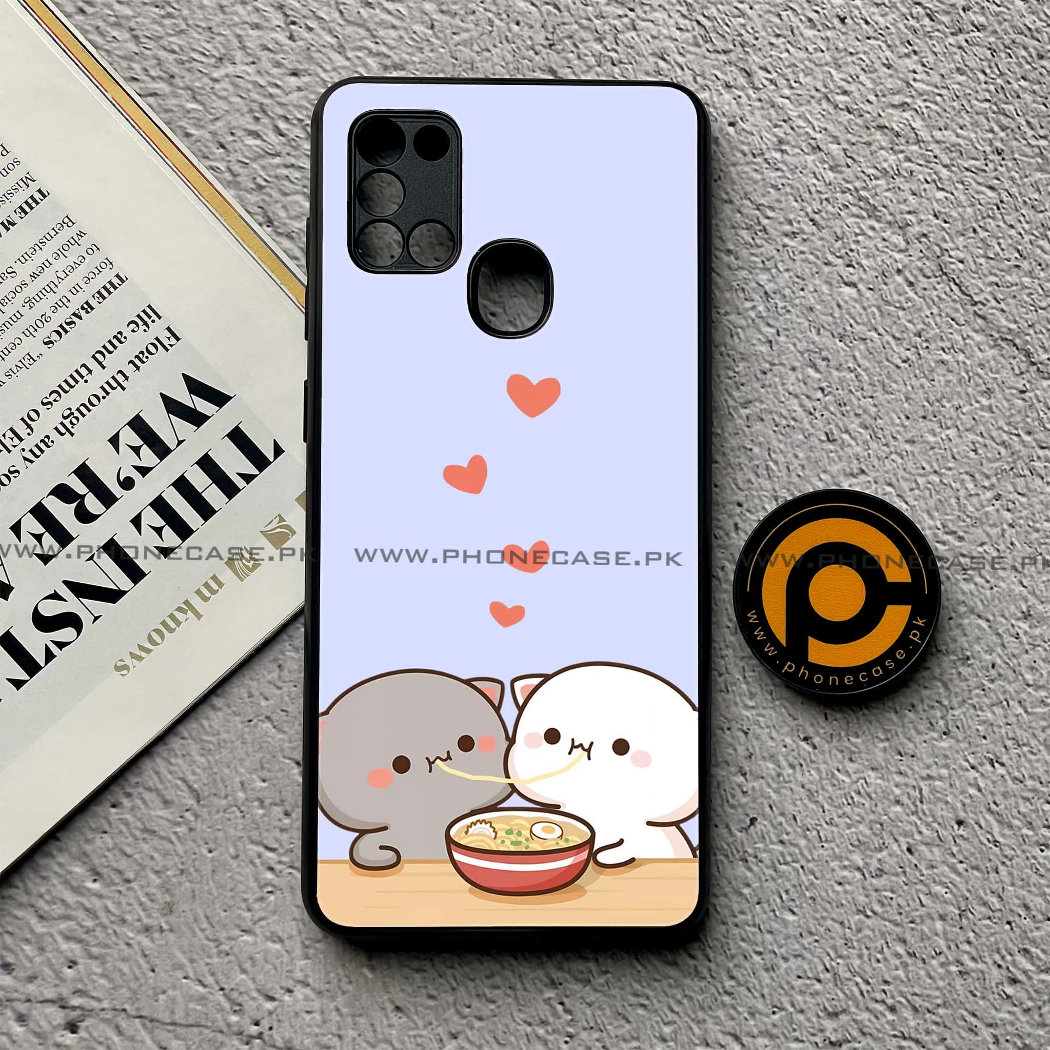 Samsung Galaxy A21s - Cute BuBu DuDu Series - Premium Printed Glass soft Bumper shock Proof Case