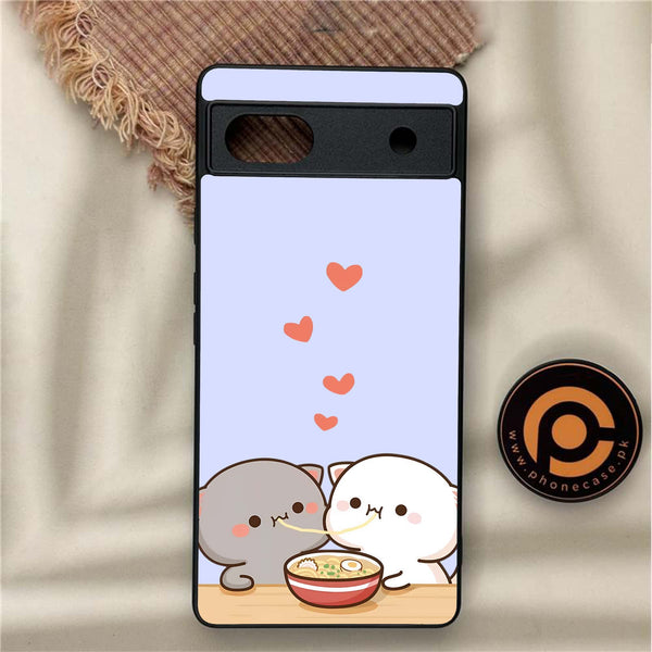 Google Pixel 6A - Cute BuBu DuDu  Design 10 - Premium Metal Printed soft Bumper Shock Proof Case  CS-30140