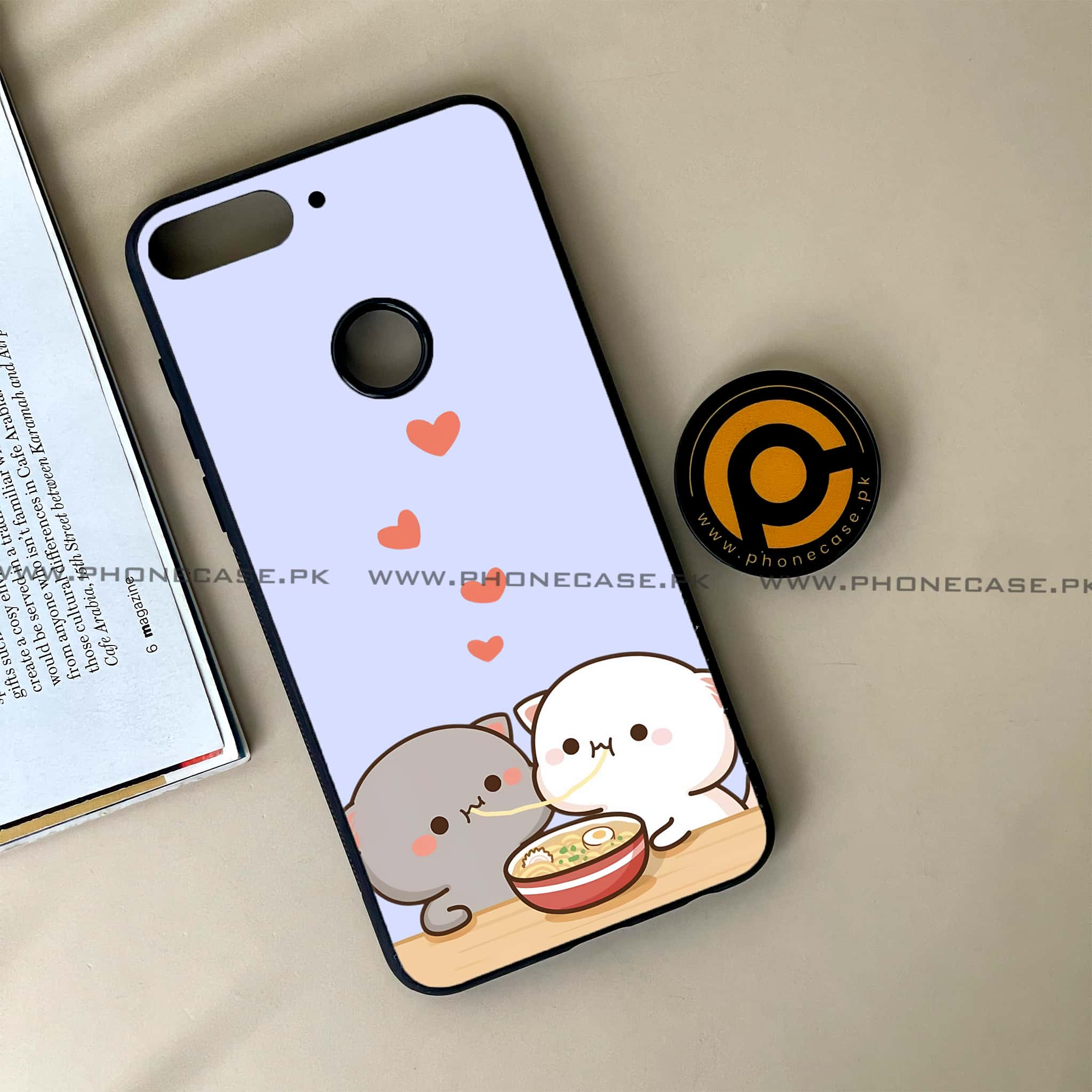 Huawei Y7 Prime (2018) - Cute BuBu DuDu Series - Premium Printed Glass soft Bumper shock Proof Case