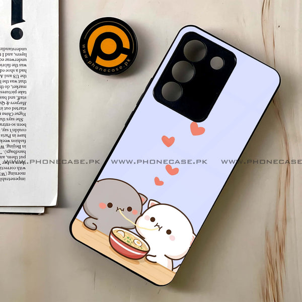 Vivo V29e/Y200 - Cute BuBu DuDu Design 10 - Premium Printed Glass soft Bumper shock Proof Case CS-22498