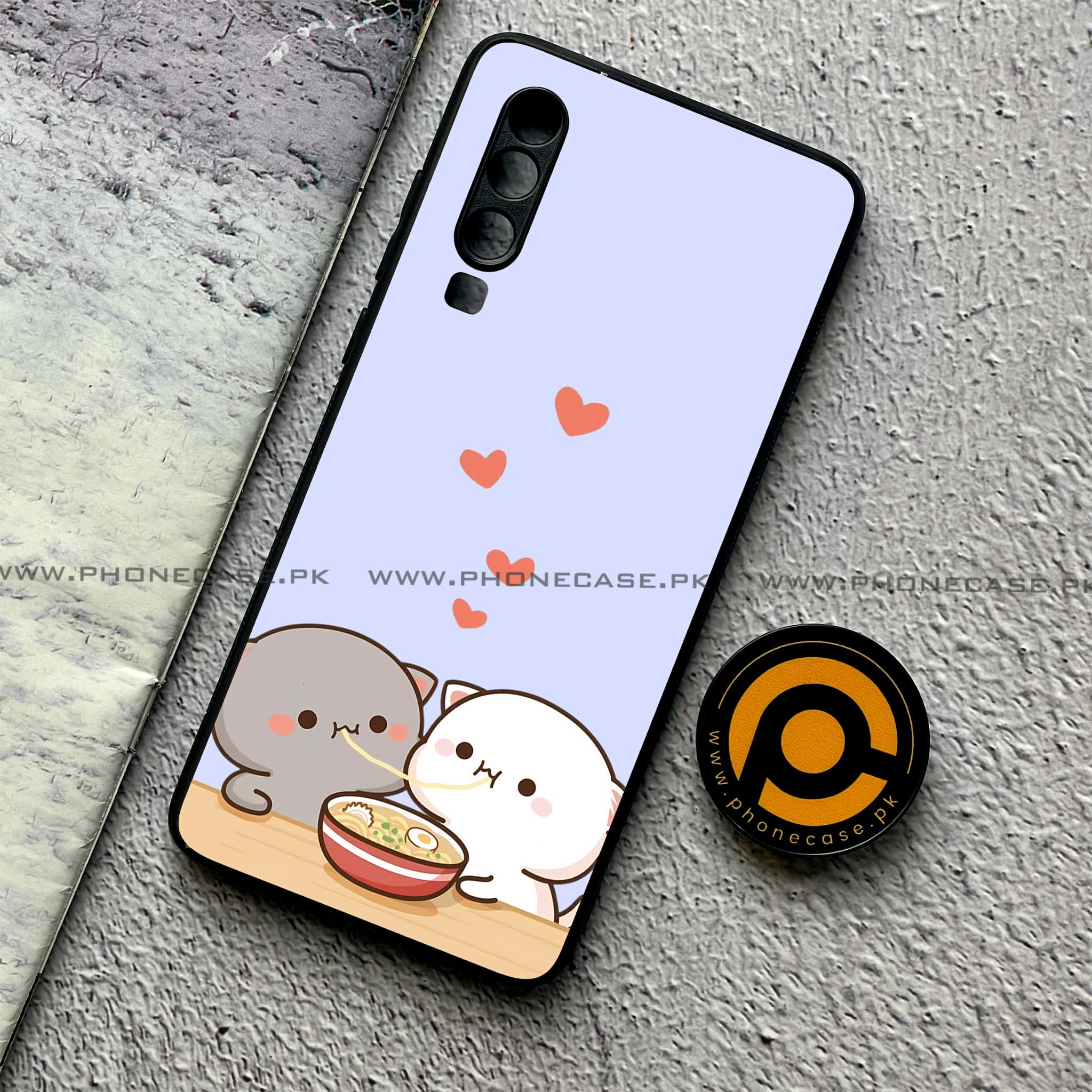 Huawei P30 - Cute BuBu DuDu Series - Premium Printed Glass soft Bumper shock Proof Case