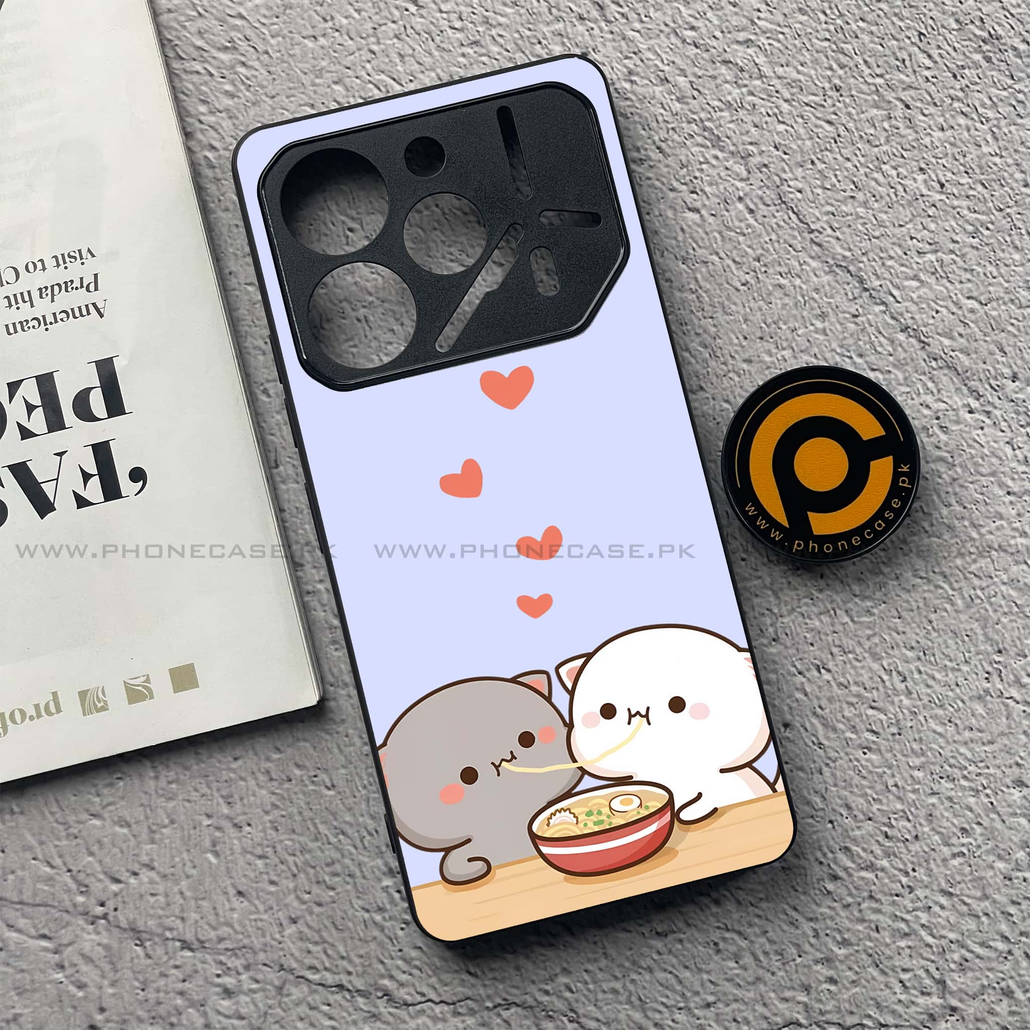 Tecno Pova 6 - Cute BuBu DuDu Series - Premium Printed Glass soft Bumper shock Proof Case