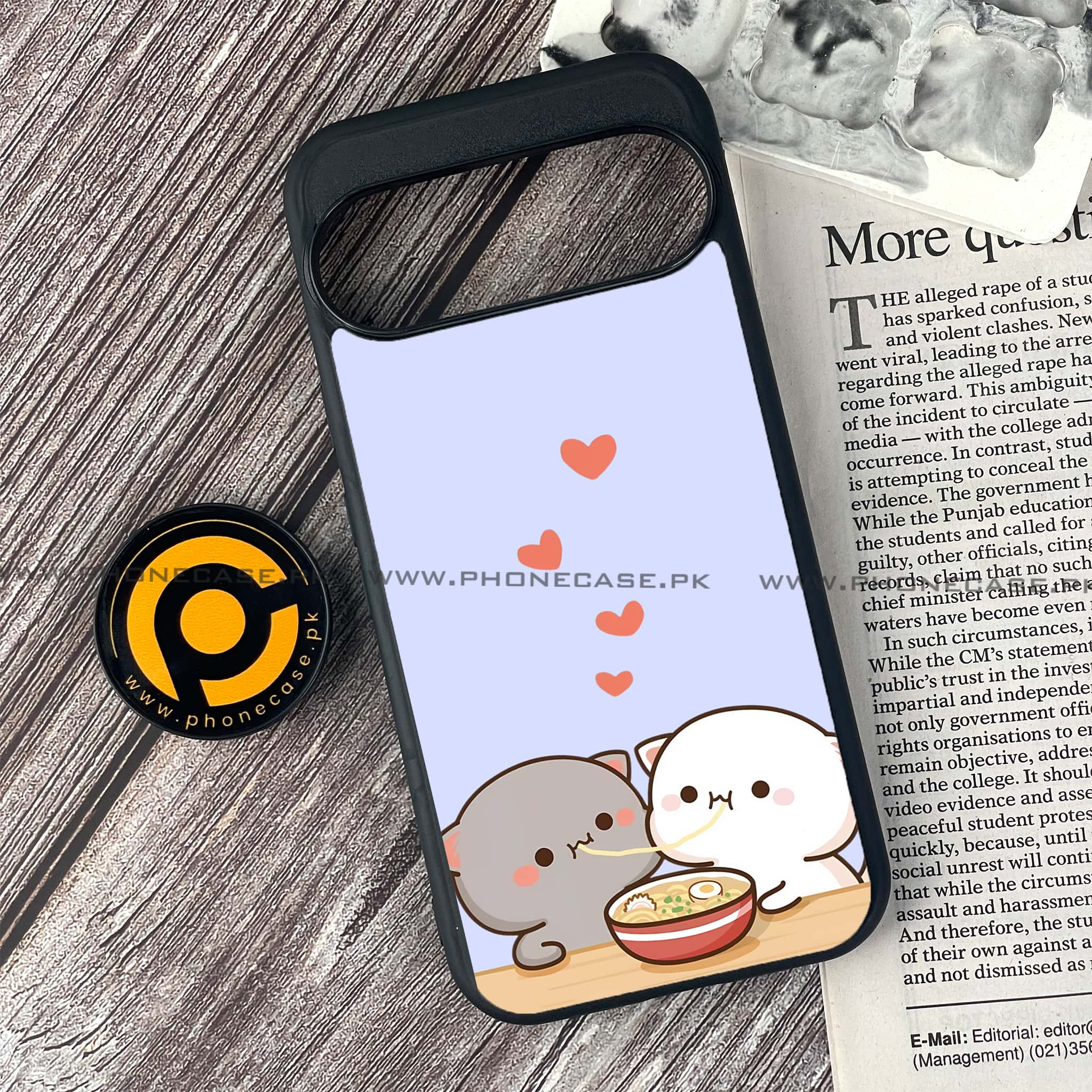 Google Pixel 9 - Cute BuBu DuDu Series - Premium Printed Glass soft Bumper shock Proof Case