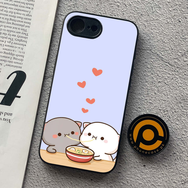 iPhone 16e - Cute BuBu DuDu Design 10 - Premium Metal  Printed soft Bumper shock Proof Case  CS-37350