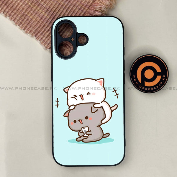 iPhone 17 - Cute BuBu DuDu Series - Premium Printed Glass soft Bumper shock Proof Case