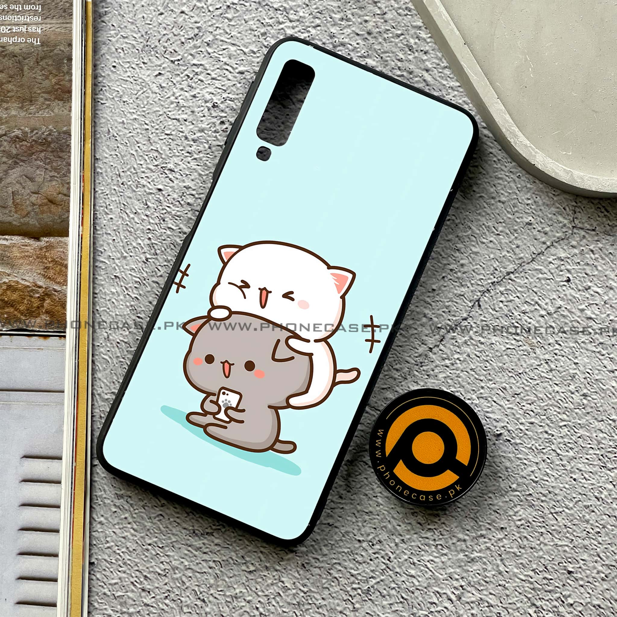 Galaxy A7 2018 - Cute BuBu DuDu Series - Premium Printed Metal soft Bumper shock Proof Case