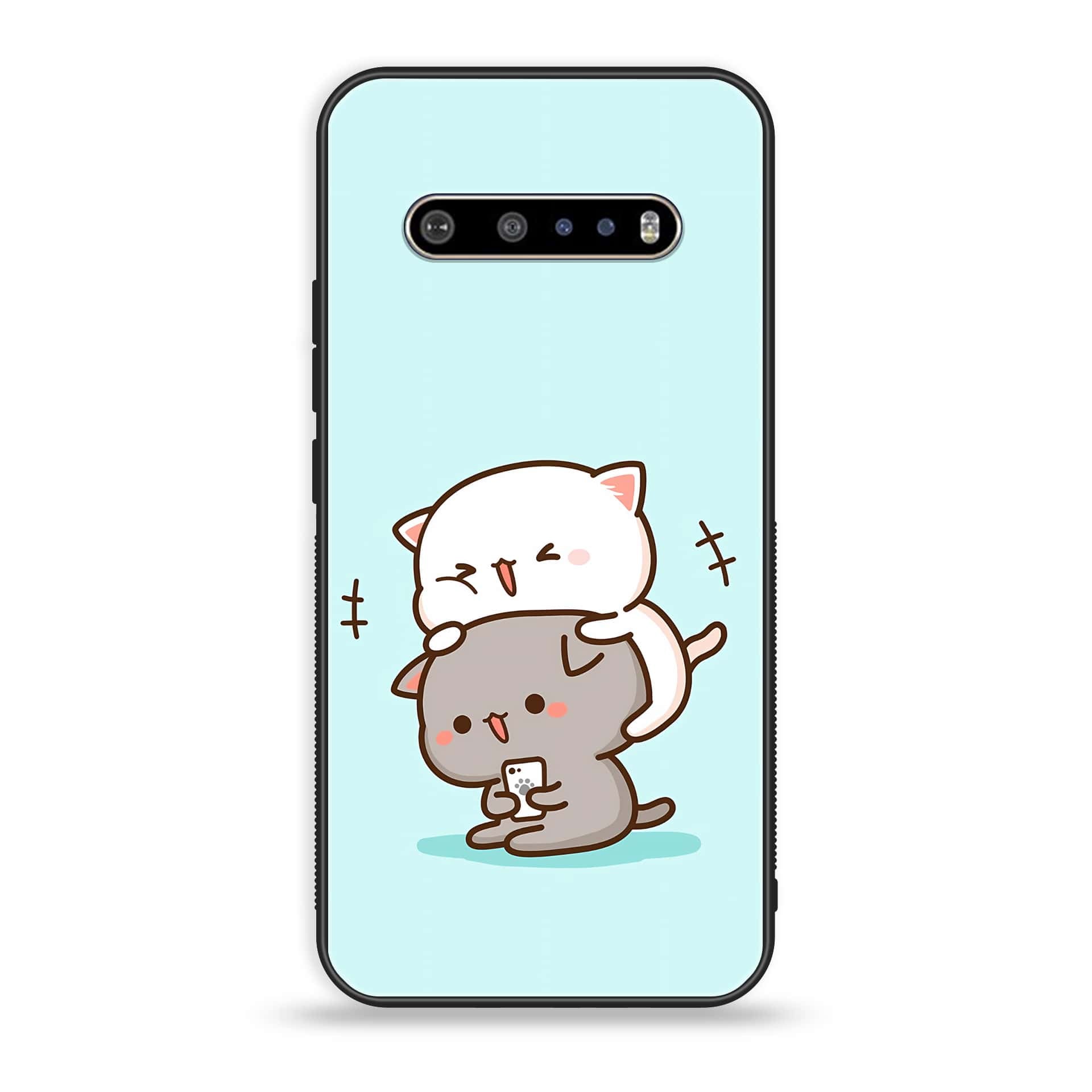 LG V60 Cute BuBu DuDu Series Premium Printed Glass soft Bumper shock Proof Case