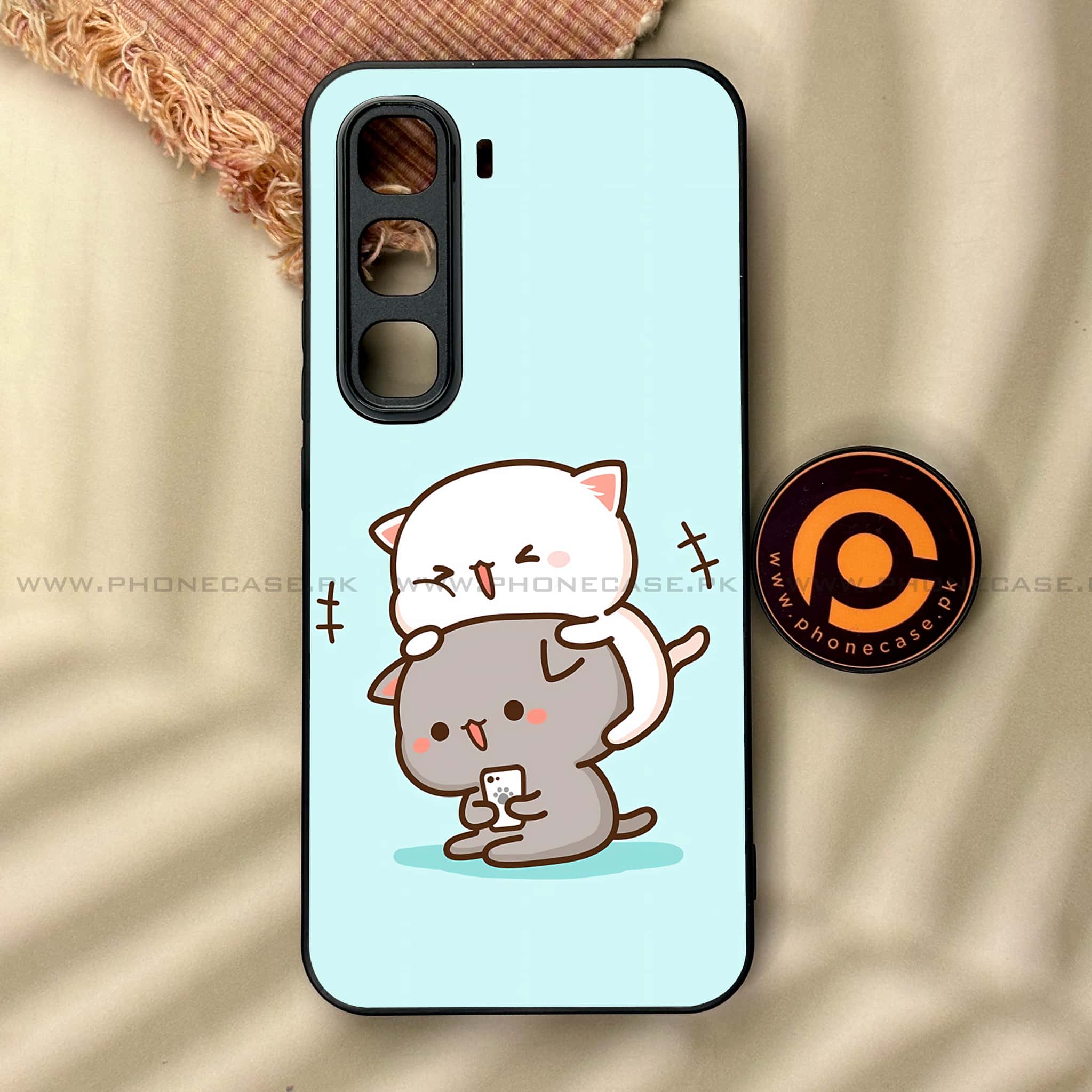 Infinix Hot 60 Pro - Cute BuBu DuDu Series - Premium Metal Printed soft Bumper shock Proof Case