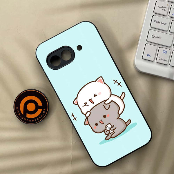 Google Pixel 9a - Cute BuBu DuDu Series - Premium Metal Printed soft Bumper Shock Proof Case