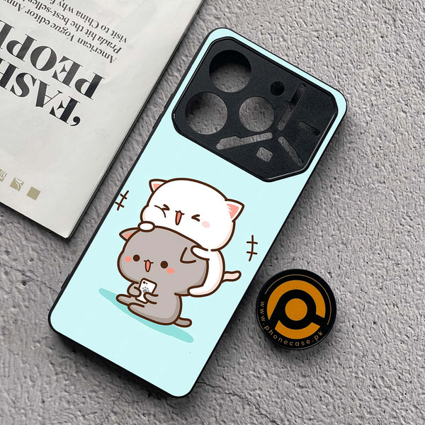 Tecno Pova 6 Neo - Cute BuBu DuDu Series - Premium Metal  Printed soft Bumper shock Proof Case