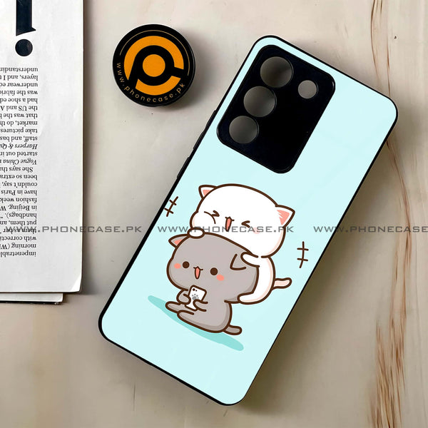 Vivo V29e - Cute BuBu DuDu Series - Premium Printed Glass soft Bumper shock Proof Case
