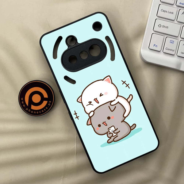 Nothing Phone 3a - Cute BuBu DuDu Series - Premium Metal  Printed soft Bumper shock Proof Case