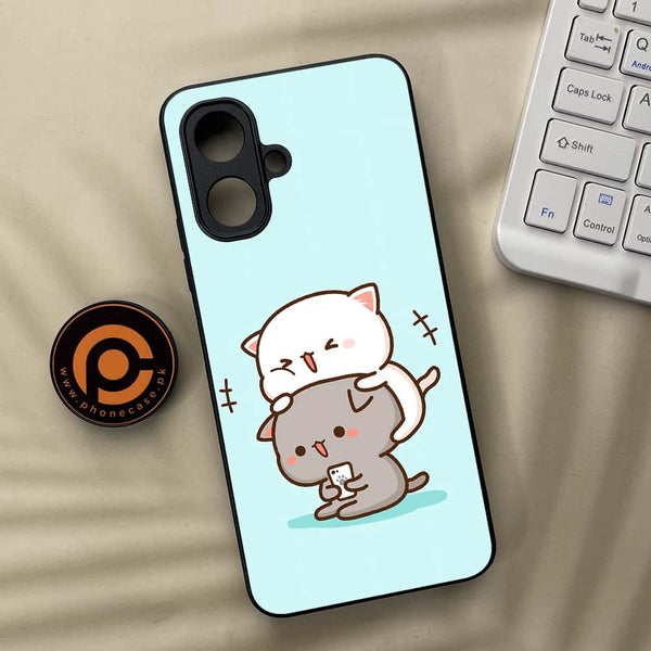 Tecno Pop 10 - Cute BuBu DuDu Series - Premium Metal Printed soft Bumper Shock Proof Case